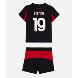 AC Milan Youssouf Fofana #19 Thuis tenue Kids 2025-26 Korte Mouw (+ Korte broeken)